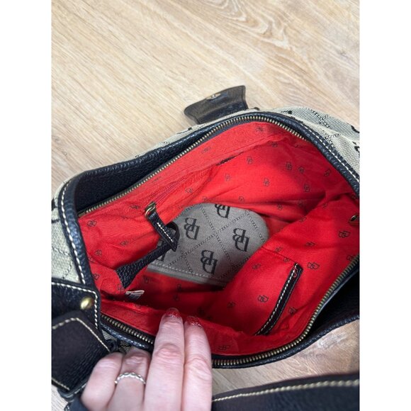 Vintage Dooney & Bourke Monogram Hobo Bag Canvas Matching Wallet - Picture 12 of 16